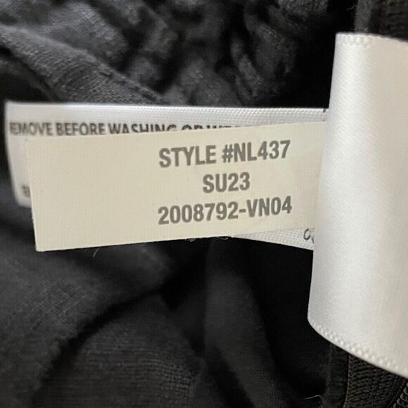 MADEWELL Jumpsuit Women 4 Black Sleeveless Wide-Leg NEW 100% Linen NL437 - Picture 14 of 14